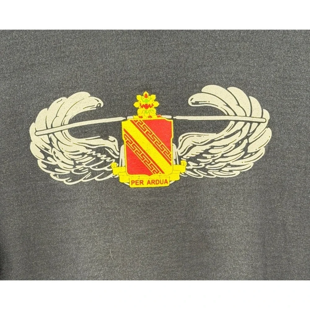 Vintage Hanes 2-44 Air Defense Artillery Sweatshirt Mens Large Black
